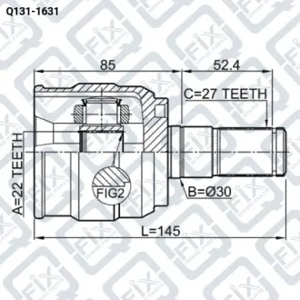 ШРУС ВНУТРЕННИЙ 22X30X27 Q-fix Q131-1631
