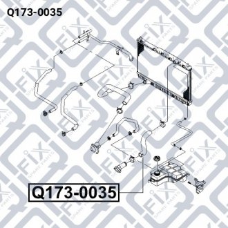 Патрубок радиатора (верхний) Q-fix Q173-0035