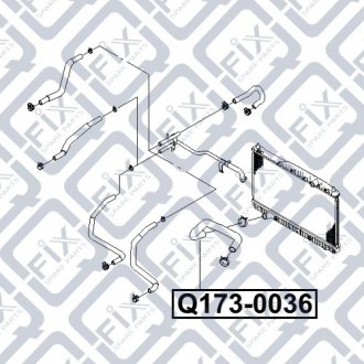Патрубок системы охлаждения Q-fix Q173-0036 (фото 1)
