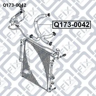 Патрубок радіатора нижній Q-fix Q173-0042