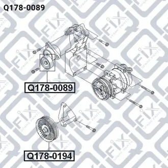 Ролик натяжний (комплект) Q-fix Q178-0089