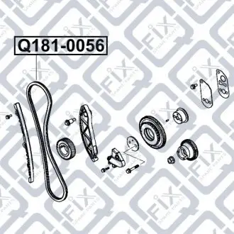 Цепь ГРМ (комплект) Q-fix Q181-0056