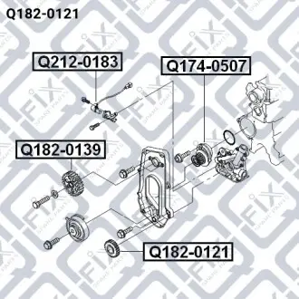 Шестерня коленвала Q-fix Q182-0121
