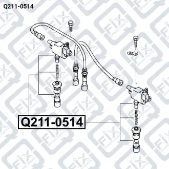 Фото котушка запалювання Q-fix Q211-0514 Котушка запалювання Q-fix Q211-0514