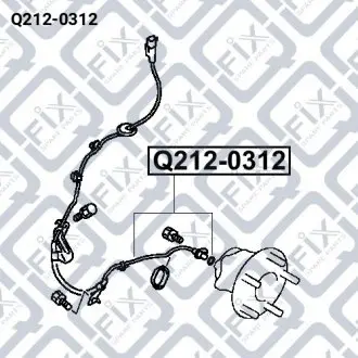Датчик ABS (задний, левый)) Q-fix Q212-0312