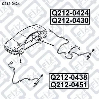 ДАТЧИК ABS ЗАДНИЙ ПРАВЫЙ Q-fix Q212-0424
