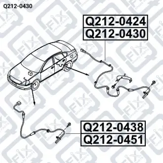ДАТЧИК ABS ЗАДНИЙ ЛЕВЫЙ Q-fix Q212-0430