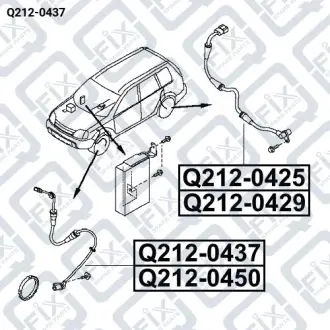 ДАТЧИК ABS ПЕРЕДНИЙ ПРАВЫЙ Q-fix Q212-0437