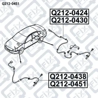 ДАТЧИК ABS ПЕРЕДНИЙ ЛЕВЫЙ Q-fix Q212-0451