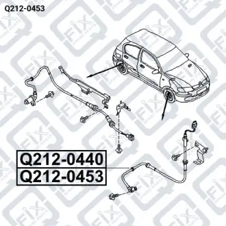 ДАТЧИК ABS ПЕРЕДНИЙ ЛЕВЫЙ Q-fix Q212-0453