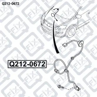 ДАТЧИК ABS ПЕРЕДНИЙ ЛЕВЫЙ Q-fix Q212-0672