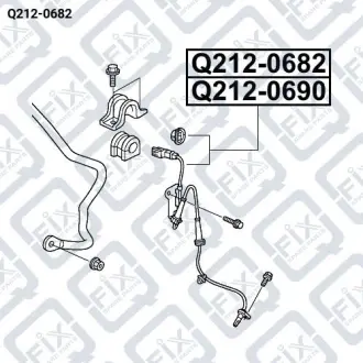 ДАТЧИК ABS ПЕРЕДНИЙ ЛЕВЫЙ Q-fix Q212-0682