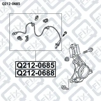 ДАТЧИК ABS ПЕРЕДНИЙ ЛЕВЫЙ Q-fix Q212-0685