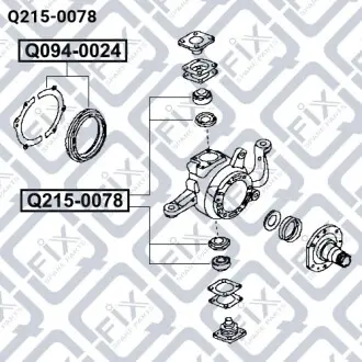 Ремкомплект важеля підвіски Q-fix Q215-0078