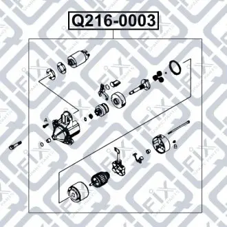 Стартер (12v, 1.2kW) Q-fix Q216-0003