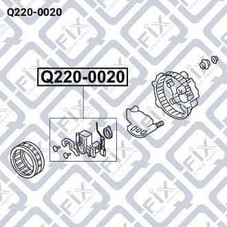 Регулятор напряжения (со щетками) Q-fix Q220-0020 (фото 1)