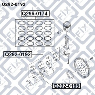 Вкладыши коленвала шатунные Q-fix Q292-0192