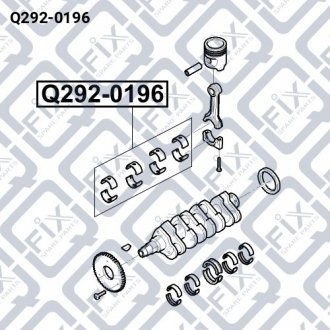 Вкладыш коленвала шатунный (комплект) Q-fix Q292-0196 (фото 1)