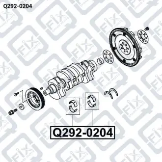 ВКЛАДЫШИ КОРЕННЫЕ (К-Т) 0.25 Q-fix Q292-0204