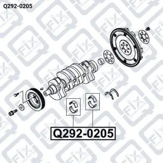 ВКЛАДЫШИ КОРЕННЫЕ (К-Т) 0.50 Q-fix Q292-0205