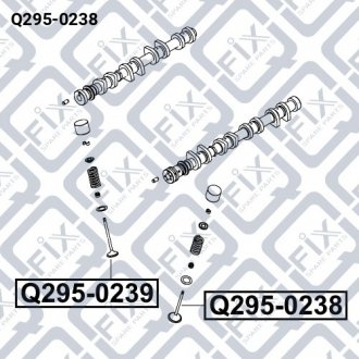 Клапан впускний (30.4x5x89.5) Q-fix Q295-0238 (фото 1)