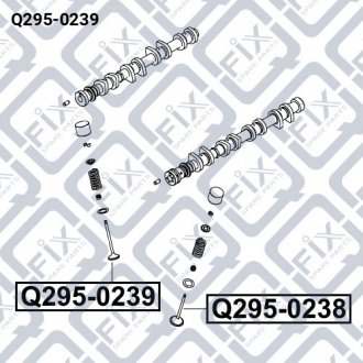 Клапан випускний (25.4x5x90.9) Q-fix Q295-0239 (фото 1)