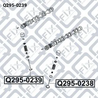Клапан выпускной (25.4x5x90.9) Q-fix Q295-0239