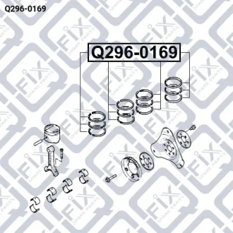 Кільця поршневі Q-fix Q296-0169