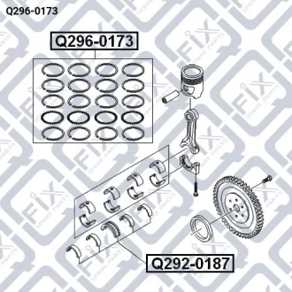 Кільця поршневі Q-fix Q296-0173