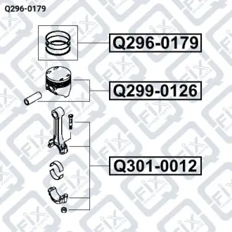 КОЛЬЦА ПОРШНЕВЫЕ (К-Т) STD Q-fix Q296-0179