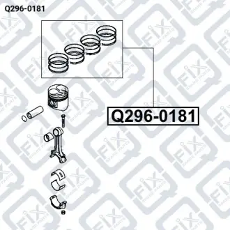 КОЛЬЦА ПОРШНЕВЫЕ (К-Т) STD Q-fix Q296-0181