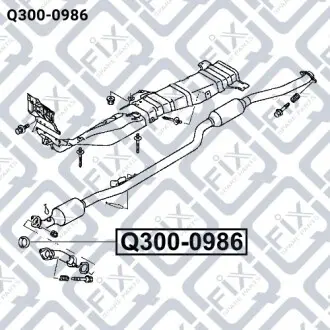 Прокладка выхлопной трубы Q-fix Q300-0986