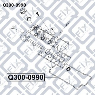 Прокладка кришки клапанів (ліва) Q-fix Q300-0990