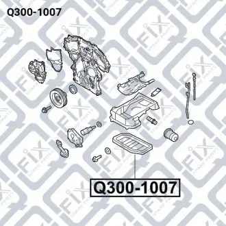 Піддон двигуна Q-fix Q300-1007
