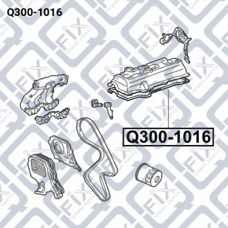 Прокладка клапанної кришки Q-fix Q300-1016