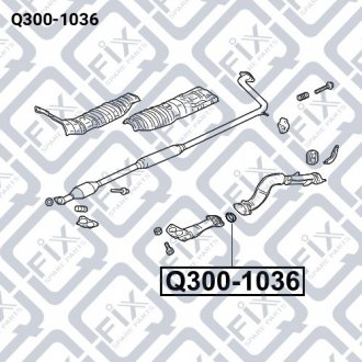 Прокладка вихлопної труби (графітова) Q-fix Q300-1036