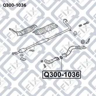 Прокладка выхлопной трубы.) Q-fix Q300-1036