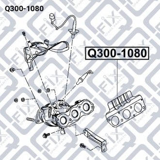 Прокладка выпускного коллектора Q-fix Q300-1080 (фото 1)