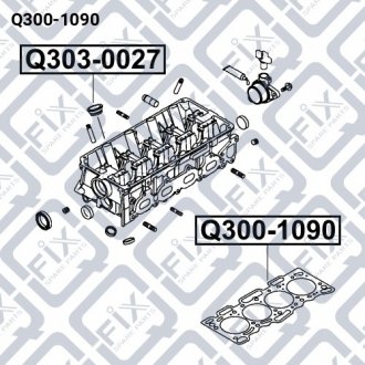 Прокладка ГБЦ (металлическая) Q-fix Q300-1090