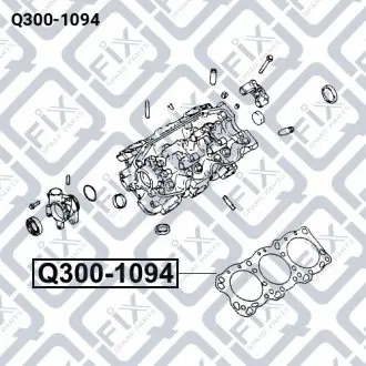 Прокладка головки блоку (азбестова) Q-fix Q300-1094