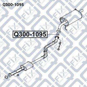 Прокладка приймальної труби (графітова) Q-fix Q300-1095