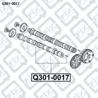 Розподільний вал двигуна випускний Q-fix Q301-0017