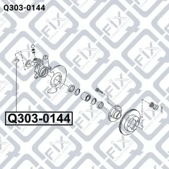 Сальник маточинний (передній) Q-fix Q303-0144