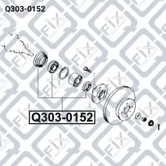 Сальник маточинний (ремкомплект)) Q-fix Q303-0152