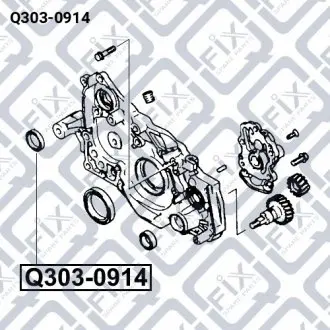 Сальник валу (передній) Q-fix Q303-0914