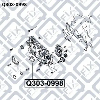 Сальник вала (передний) Q-fix Q303-0998