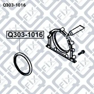 Сальник заднего коленчатого вала (91x107x8) Q-fix Q303-1016