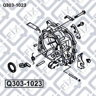 Сальник первичного вала АКПП (45x68.2x7) Q-fix Q303-1023 (фото 1)