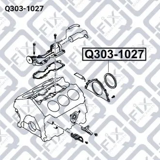 Сальник заднего коленчатого вала (98x114x8) Q-fix Q303-1027