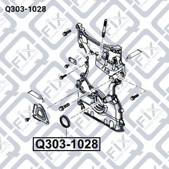 Сальник переднего коленчатого вала (42x55x7) Q-fix Q303-1028 (фото 1)
